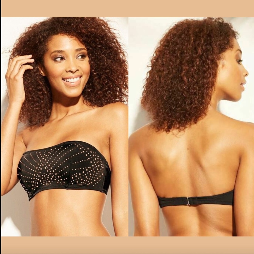 NWT Shade & Shore Embellish Bandeau Bikini Top
